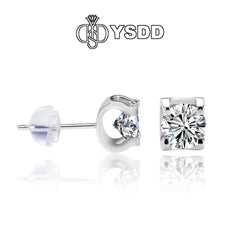 【#142 YSDD】925 Sterling Silver Moissanite Necklace&Earring Buds