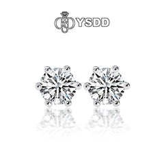 【#141 YSDD】925 Sterling Silver Moissanite Necklace&Earring Buds