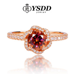 【#158 YSDD】Sunset Moissanite 925 Sterling Silver Rings