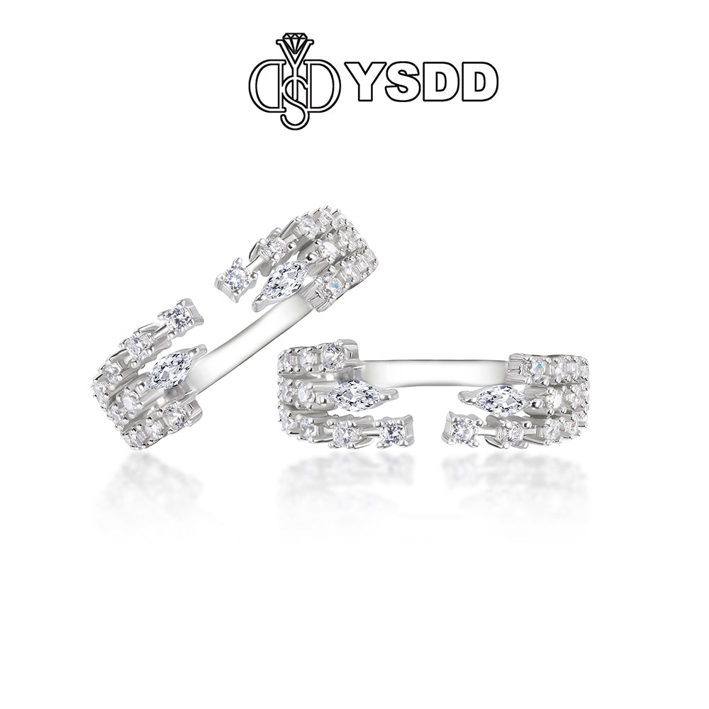 【#84 YSDD】925 Sterling Silver Zirconia Stackle Bands