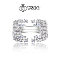 【#84 YSDD】925 Sterling Silver Zirconia Stackle Bands