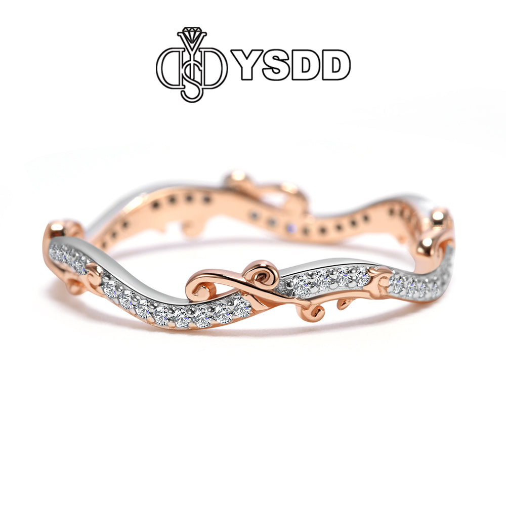 【#206 YSDD】925 Sterling Silver Moissanite Bands