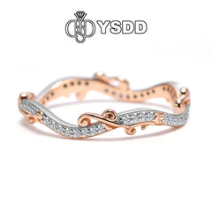 【#206 YSDD】925 Sterling Silver Moissanite Bands