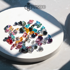 【YSDD Customization】925 Sterling Silver Moissanite Jewelry for Special Color and irregular shape