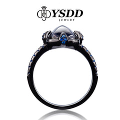 【#137 VIPStreamers】4CT Synthetic Sapphire 925 Sterling Silver Rings