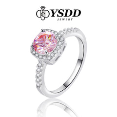 【#120 VIPStreamers】 925 Sterling Silver Sakura Pink Moissanite Rings