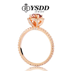 【#158 YSDD】Sunset Moissanite 925 Sterling Silver Rings