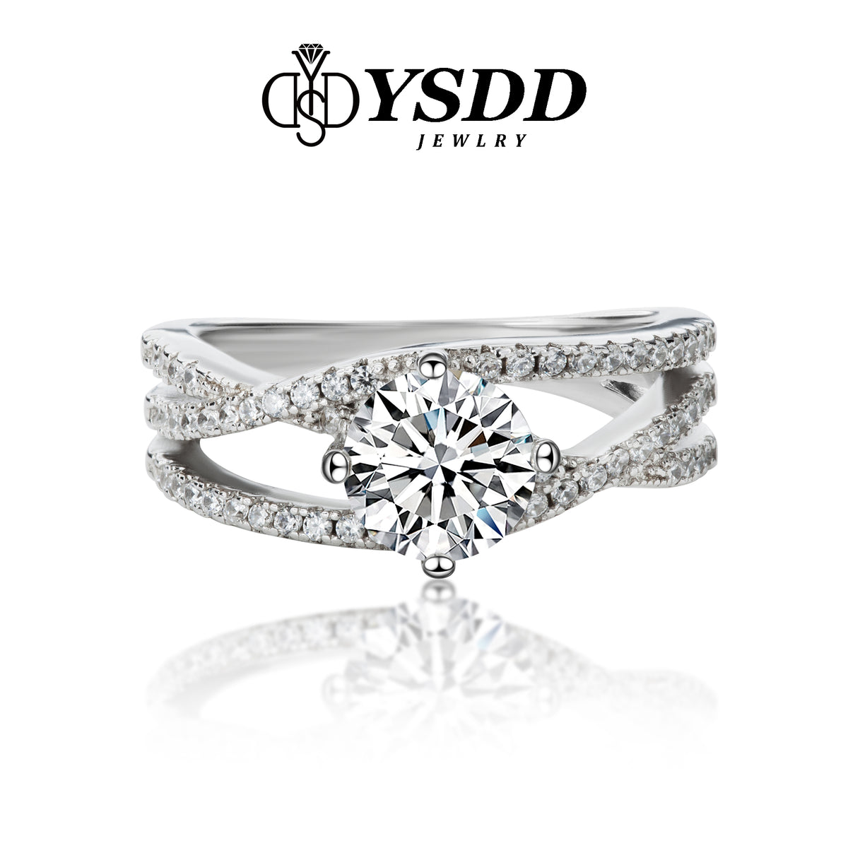 【#10 YSDD】925 Sterling Silver Moissanite Rings