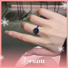 【#137 VIPStreamers】4CT Synthetic Sapphire 925 Sterling Silver Rings