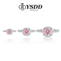 【#120 VIPStreamers】 925 Sterling Silver Sakura Pink Moissanite Rings