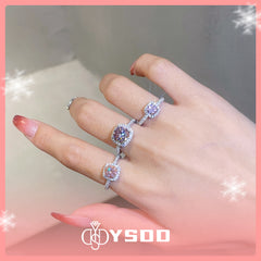 【#120 VIPStreamers】 925 Sterling Silver Sakura Pink Moissanite Rings