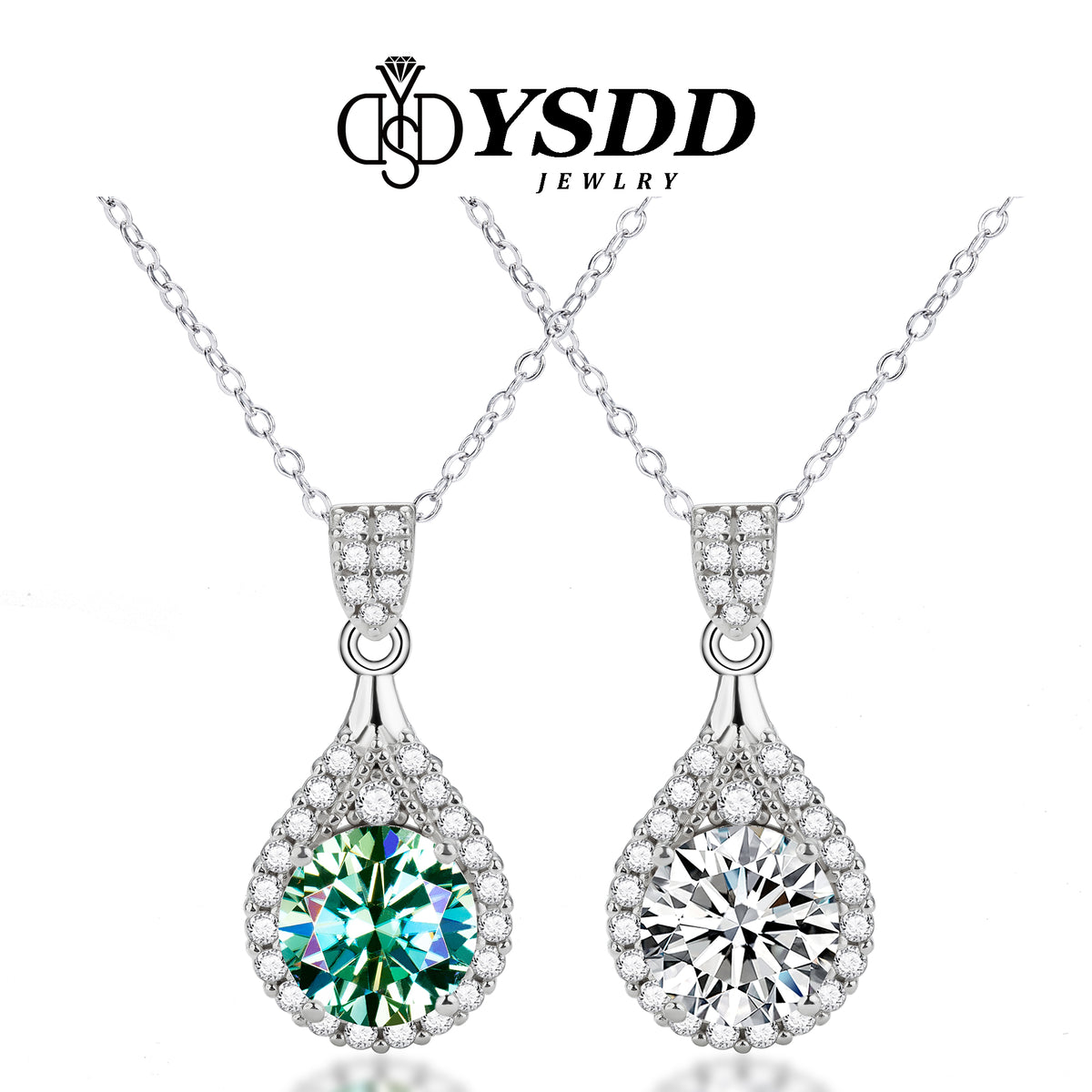 【#64 VIPStreamers】925 Sterling Silver 5CT Moissanite Necklace