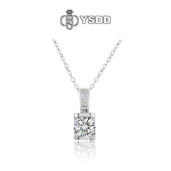 【#142 YSDD】925 Sterling Silver Moissanite Necklace&Earring Buds