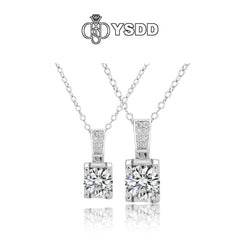 【#142 YSDD】925 Sterling Silver Moissanite Necklace&Earring Buds