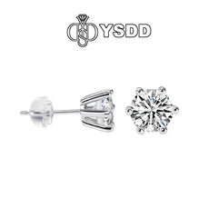 【#141 YSDD】925 Sterling Silver Moissanite Necklace&Earring Buds