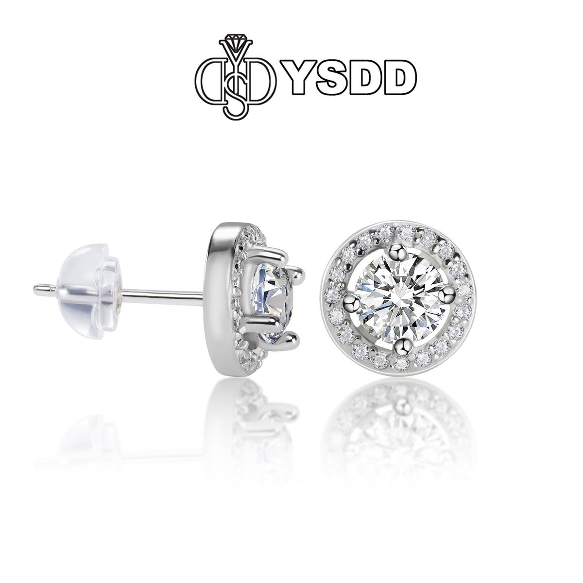 【#143 YSDD】925 Sterling Silver Moissanite Necklace&Earring Buds