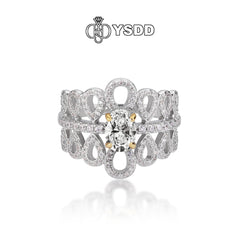 【#168 YSDD】925 Sterling Silver Moissanite Rings