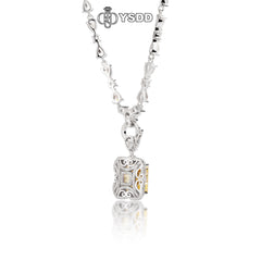 【#214 YSDD】925 Sterling Silver Zirconia Necklace