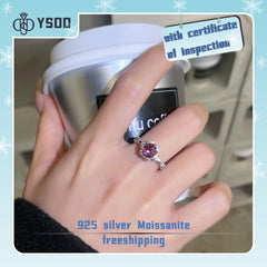 【#161YIYO】1CT Moissanite Rings 925 Sterling Silver 的副本