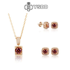 【#127 YSDD】925 Sterling Silver Moissanite Jewelry Set