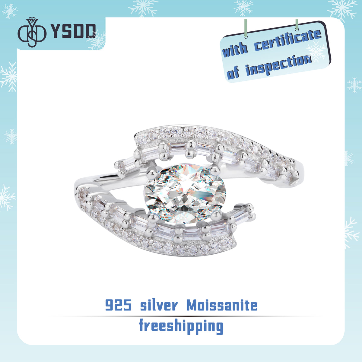 【#110 YSDD】925 Sterling Silver Moissanite Rings