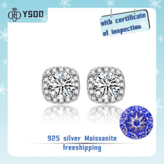 【#24 YSDD】925 Sterling Silver Moissanite Earrings