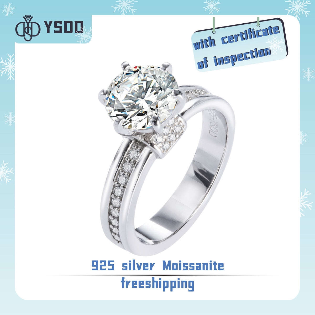 【#3 BeHost】925 Sterling Silver Moissanite Rings