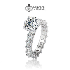 【#125YIYO】3CT 925 Sterling Silver Moissanite Rings