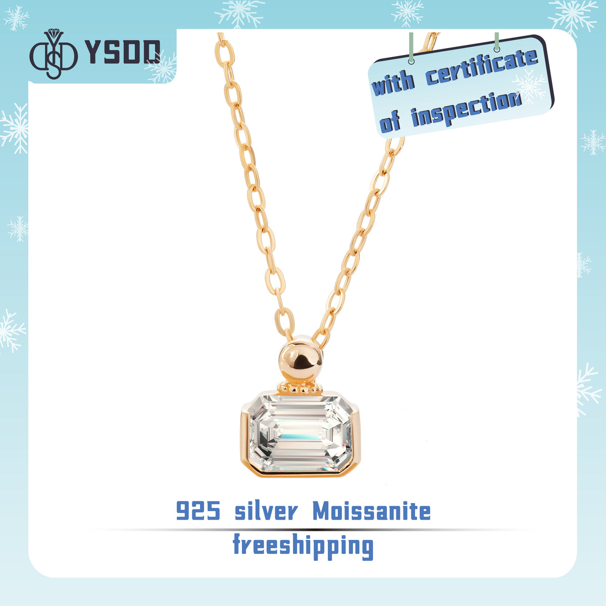 【#67 YSDD】925 Sterling Silver Moissanite Necklace [Buy 1 get 3 freebies]