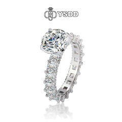 【#125 YSDD】3CT 925 Sterling Silver Moissanite Rings