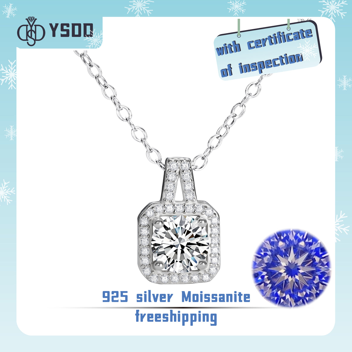 【#20 YSDD】925 Sterling Silver Moissanite Necklace