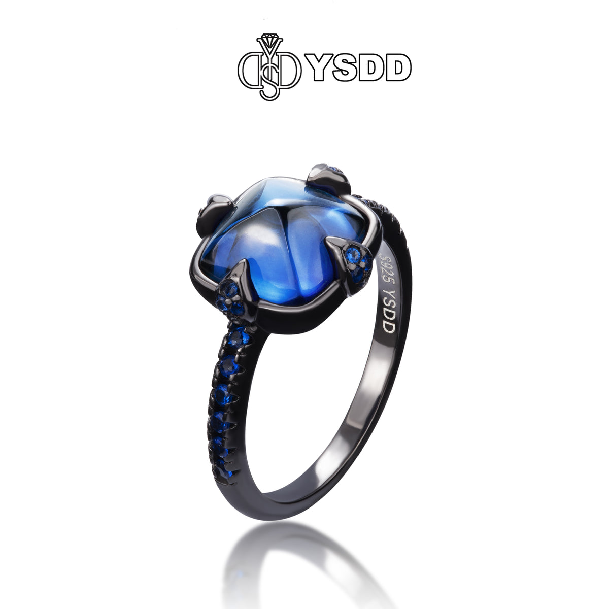 【#137 YSDD】925 Sterling Silver Lab Grown Sapphire Rings