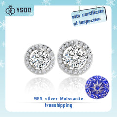 【#25 YSDD】925 Sterling Silver Moissanite Earrings