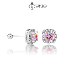 【#120 YSDD】925 Sterling Silver Moissanite Necklace&Earring Buds