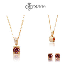 【#210 YSDD】925 Sterling Silver Moissanite Necklace&Earring Buds