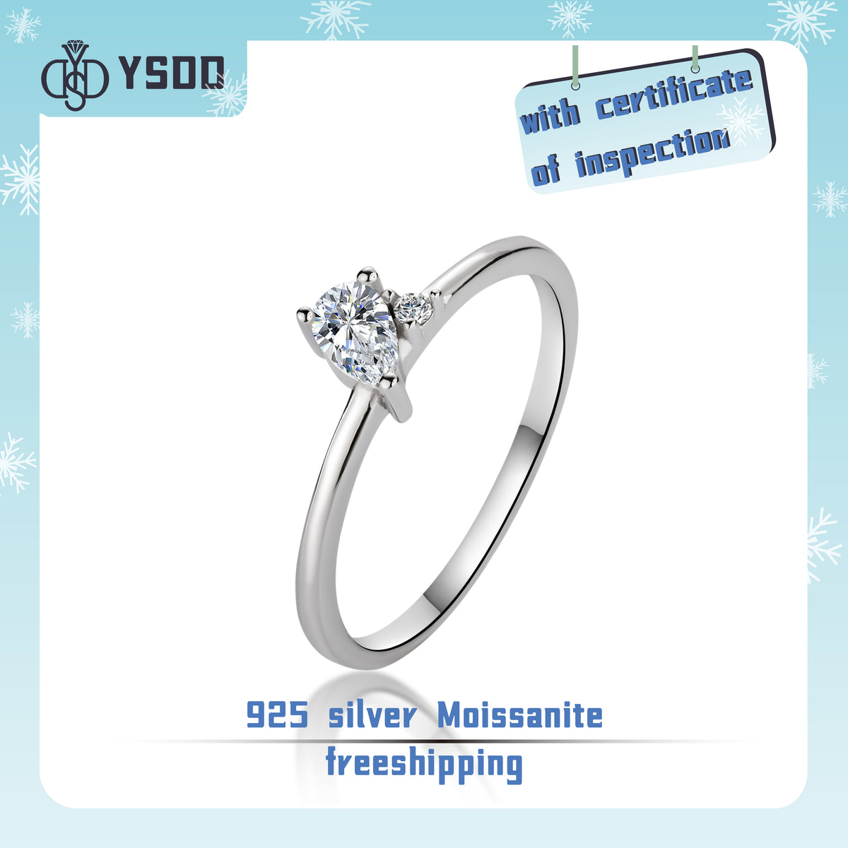 【#45 YSDD】925 Sterling Silver Moissanite Rings