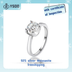 【#145 YSDD】1CT Moissanite 925 Sterling Silver Ring