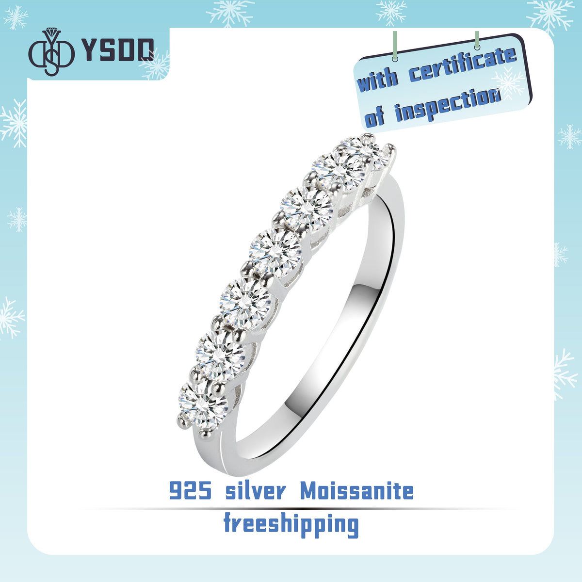 【#27 BeHost】925 Sterling Silver Moissanite Rings