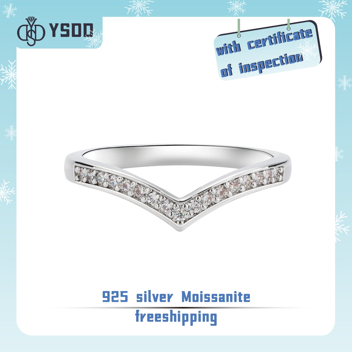 【#60BOTEAMFORCE】925 Sterling Silver Moissanite Rings