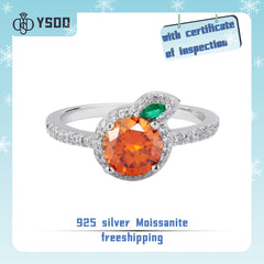 【#79 YSDD】Tangerine Moissanite Jewelry Set