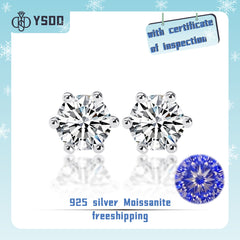 【#23 BeHost】925 Sterling Silver Moissanite Earrings