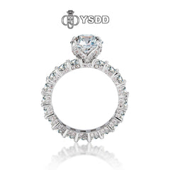 【#125YIYO】3CT 925 Sterling Silver Moissanite Rings