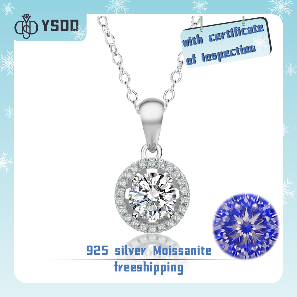 【#21 BeHost】925 Sterling Silver Moissanite Necklace