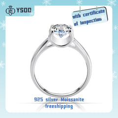 【#145 YSDD】1CT Moissanite 925 Sterling Silver Ring