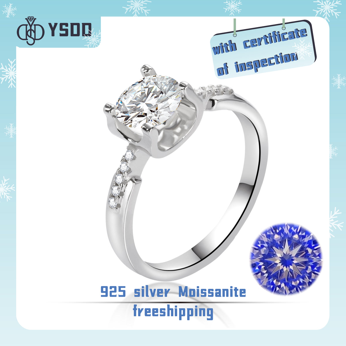 【#9 YSDD】925 Sterling Silver Moissanite Rings