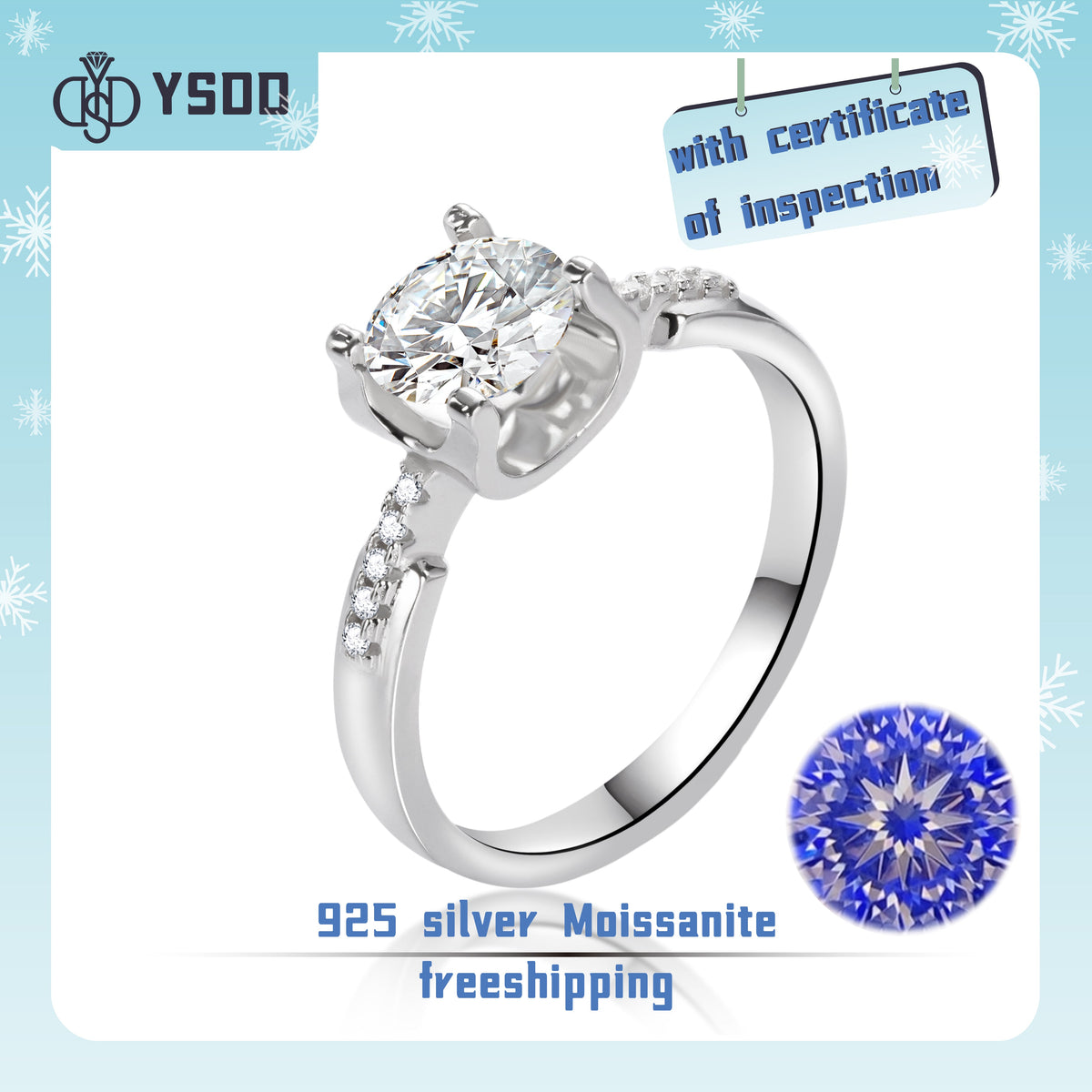 【#9 DH】925 Sterling Silver Moissanite Rings