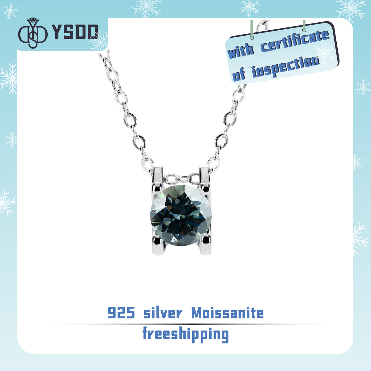 【#132 YSDD】925 Sterling Silver Moissanite Necklace