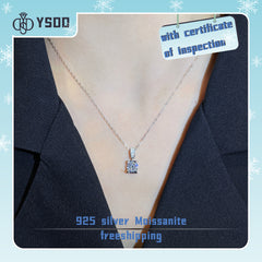 【#22  YSDD】925 Sterling Silver Moissanite Necklace