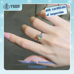 【#145 YSDD】1CT Moissanite 925 Sterling Silver Ring