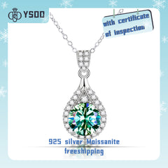 【#64 YSDD】925 Sterling Silver 5CT Moissanite Necklace